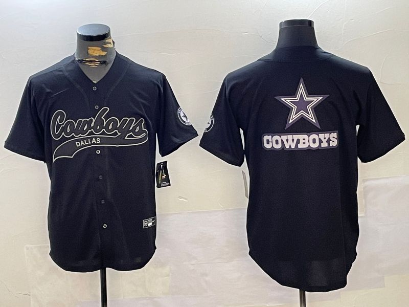 Men Dallas Cowboys Blank Black Joint Name 2024 Nike Limited NFL Jersey style 13